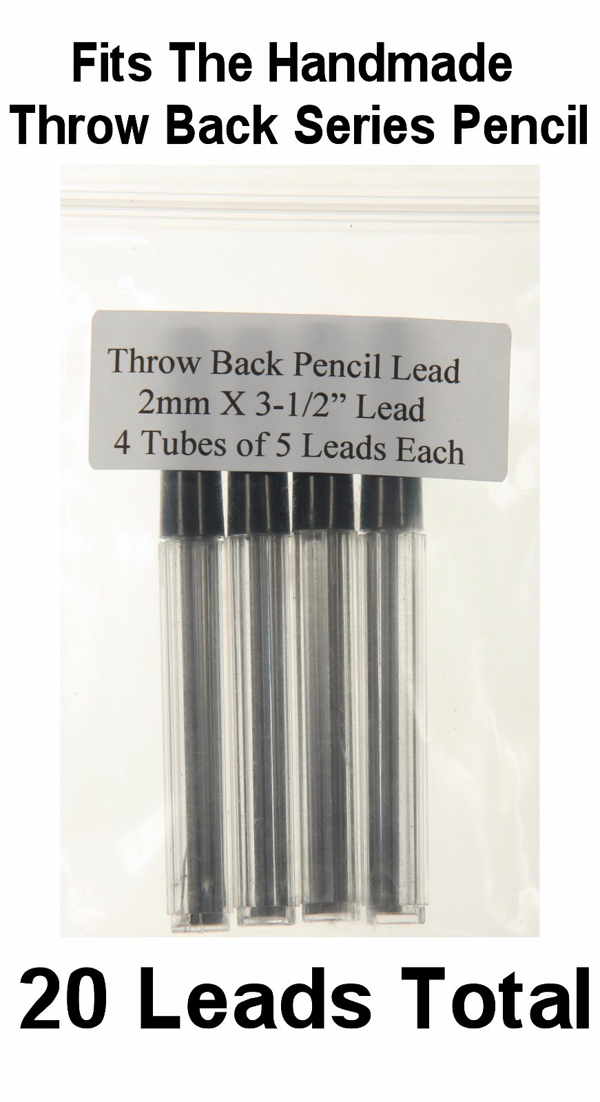 Throw Back Series 2mm Pencil Lead Refill Pack / 4 Tubes with 20 Leads