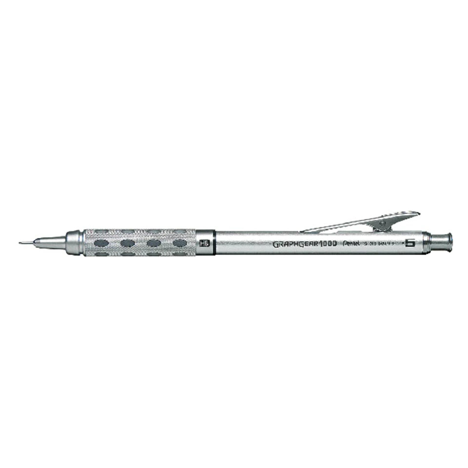 Pentel Graph Gear 1000 Mechanical Drafting Pencil 0.5mm PG1015 Silver Japan New