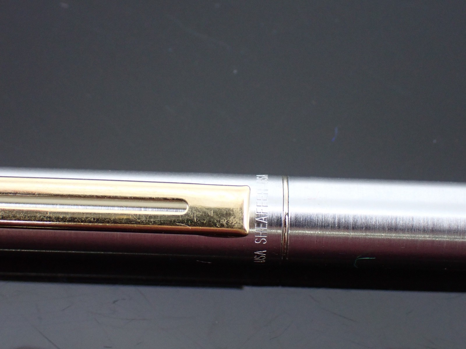 Sheaffer USA Mechanical Pencil • 0.7mm • Stainless Steel & Gold Trim • Vintage