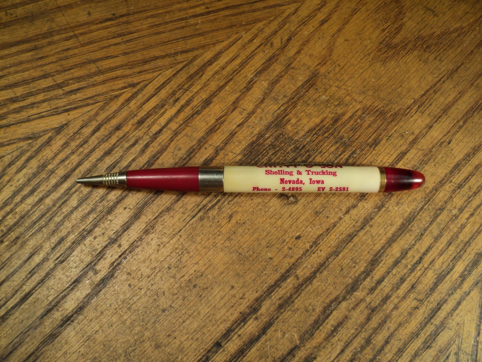 Vintage Mechanical Pencil Advertising Chitty & Son Shelling & Trucking Nevada IA