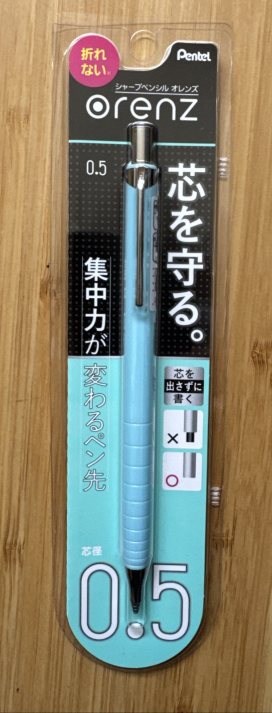 Pentel ORENZ 0.5mm Mechanical Pencil XPP505-GS Soda Blue Body Color Made Japan