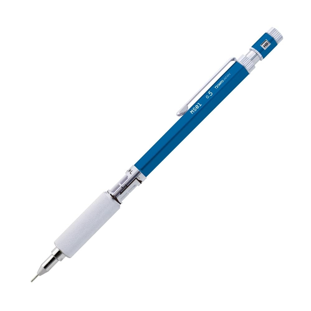 OHTO MS01 Blue Mechanical Pencil 0.5mm Adjustable Tip for Drafting and School