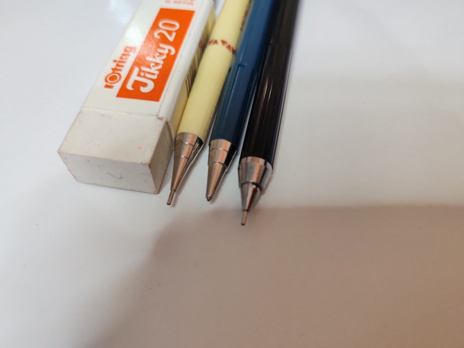 Vtg New 3Pcs Rotring Eraser Staedtler Micro Retro Microfix Mechanical Pencil 0.5