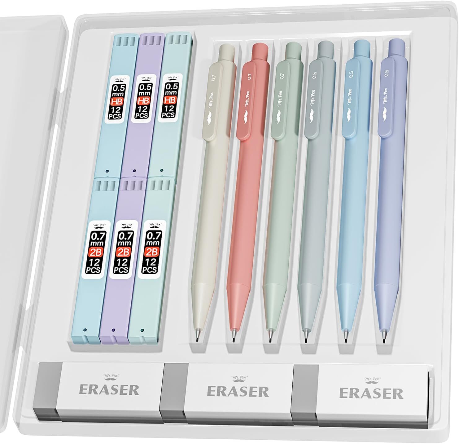 Mr. Pen- Pastel Mechanical Pencil Set with Lead Refills & 1 Count (Pack of 1)