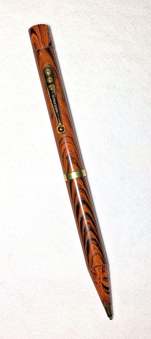 Waterman Pencil Red Ripple 56 Excellent Working Condition.