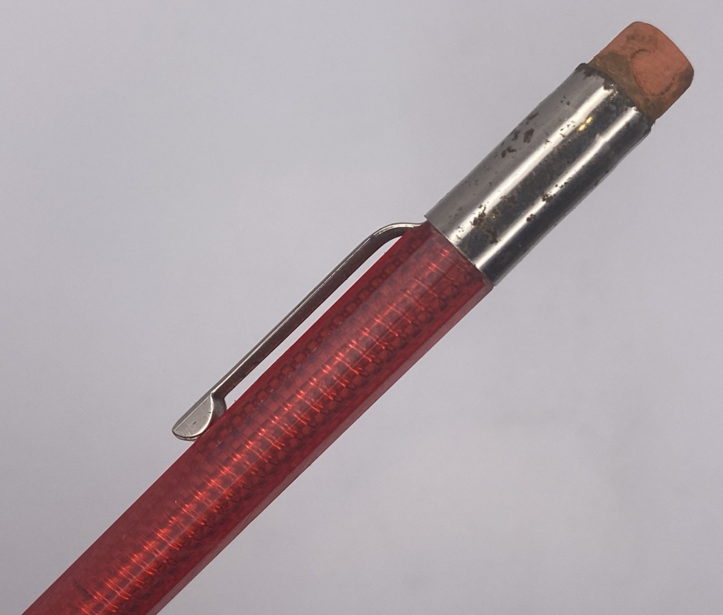 Vintage Scripto Twist Mechanical Pencil USA Red Translucent Barrel Collectible