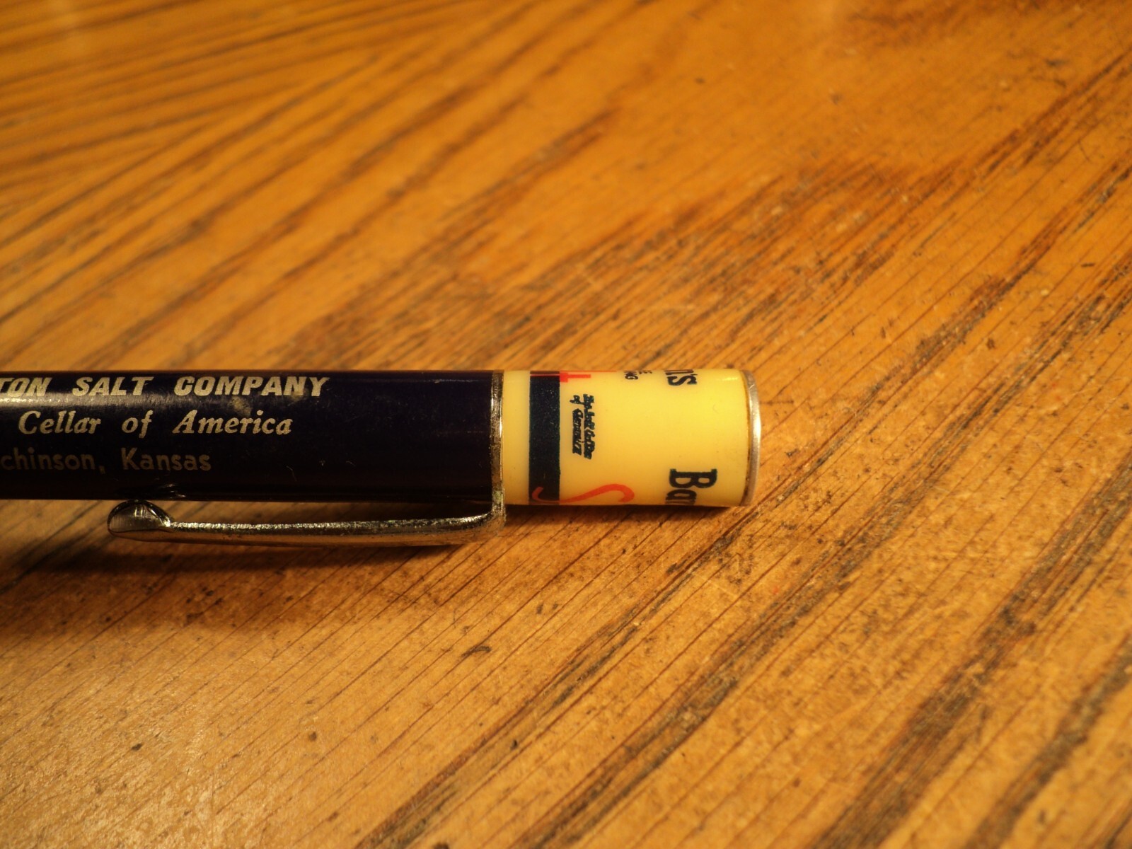 Vintage Ritepoint Mechanical Pencil Barton Salt Company 5-5/16″ Long Can Top