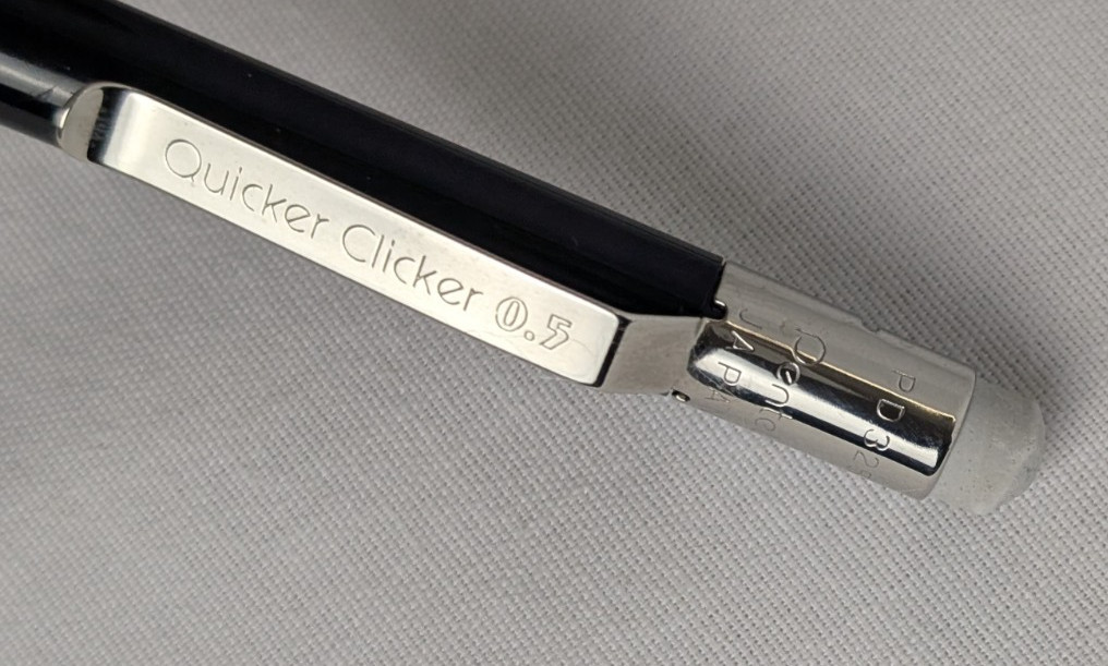 Vintage Pentel Quicker Clicker Junior PD325 Black Mechanical Pencil