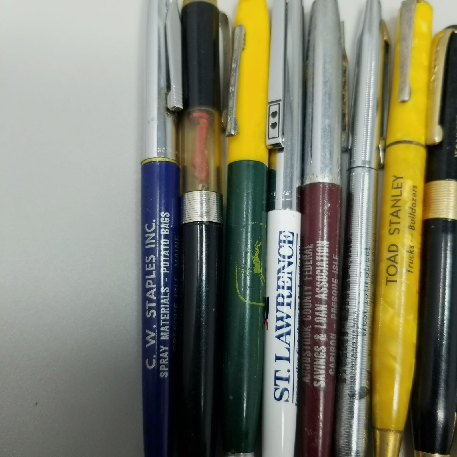 Vintage Advertising Pen Mechanical Pencil Mixed Lot of 25 AS IS