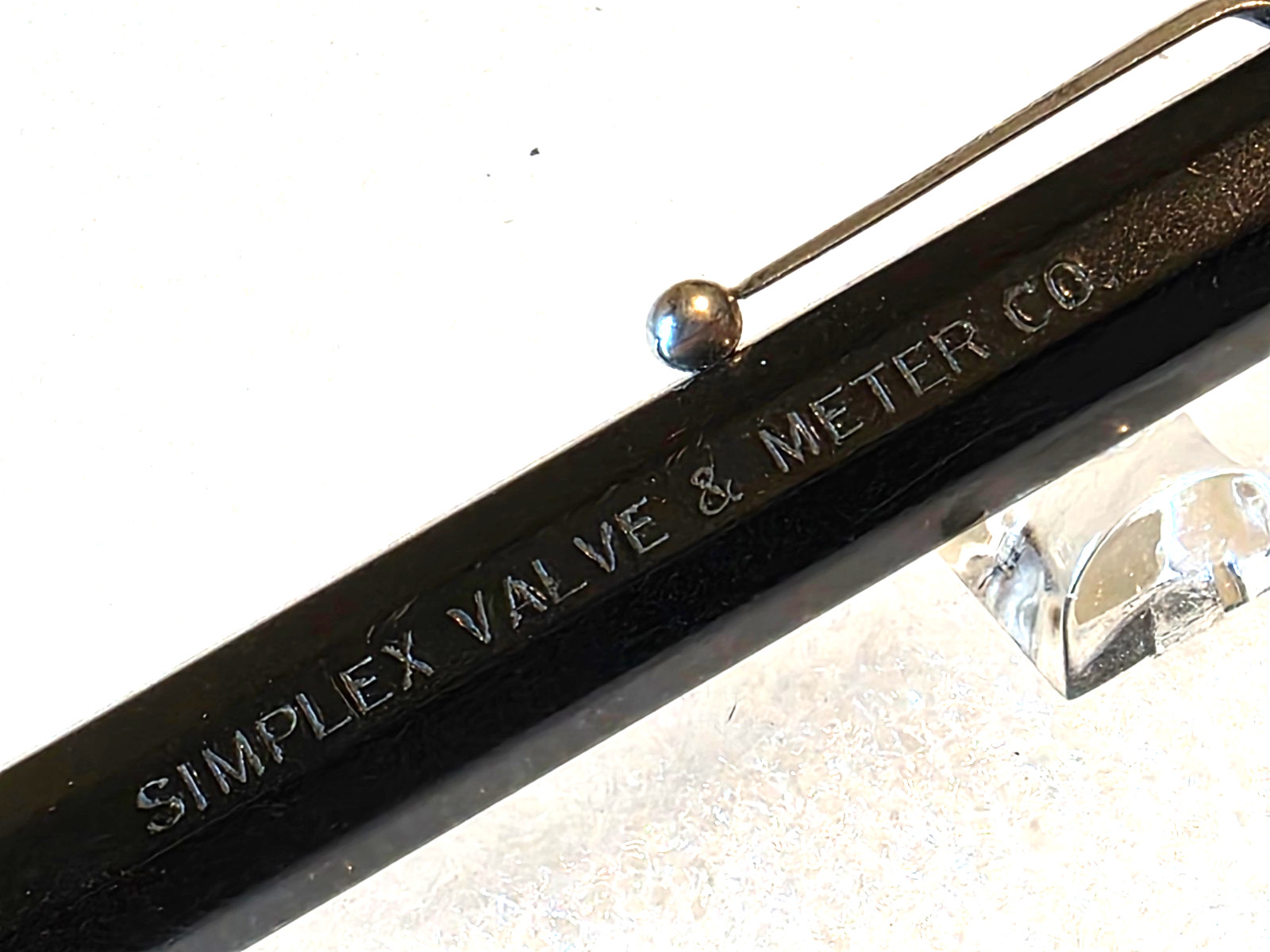VTG (LARGE Autopoint SIMPLEX VALVE +METER Advertising Mechanical Pencil BLK Rare