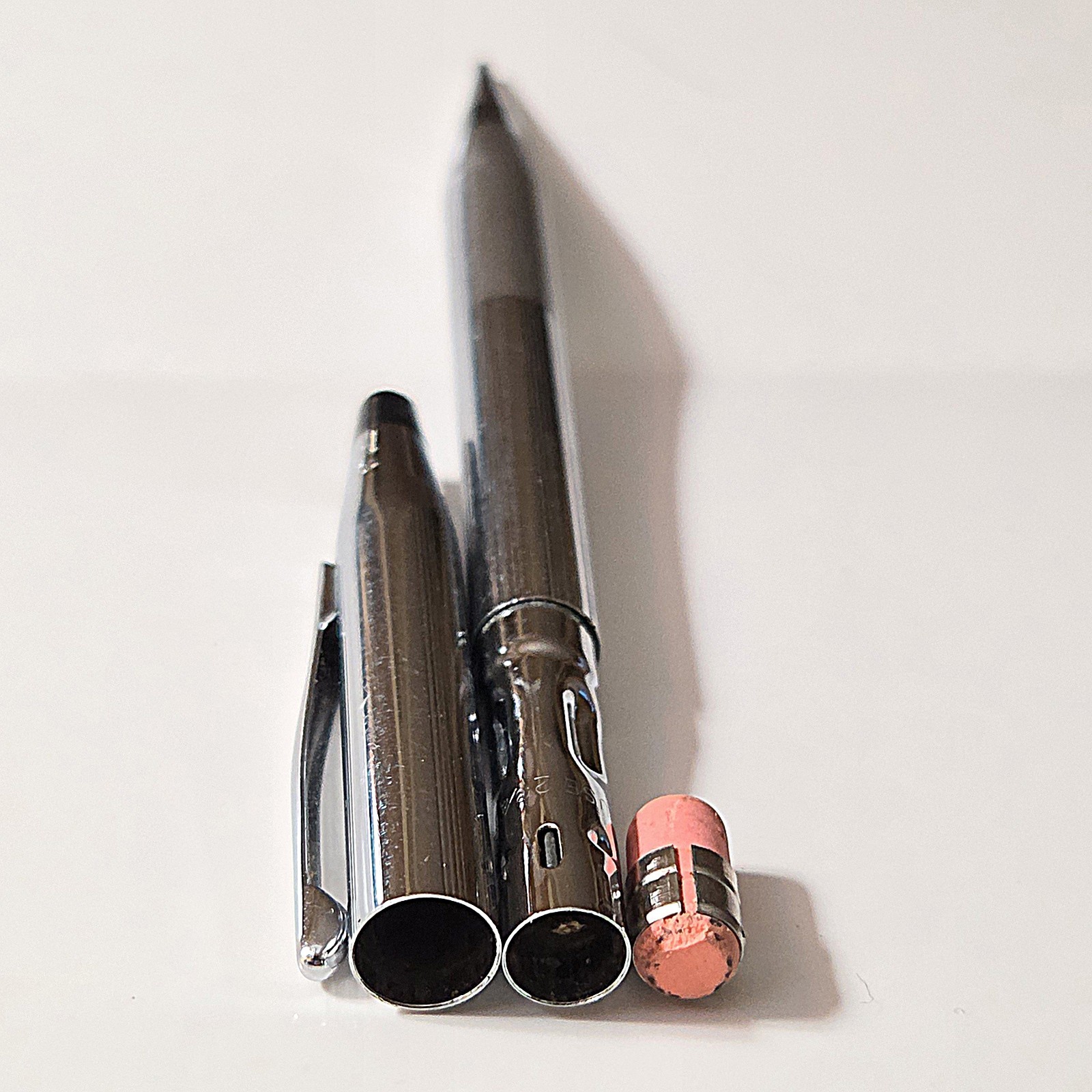 Vintage Cross Century Chrome w/Knurled Grip .9mm Pencil 1960’s USA (No Monogram)