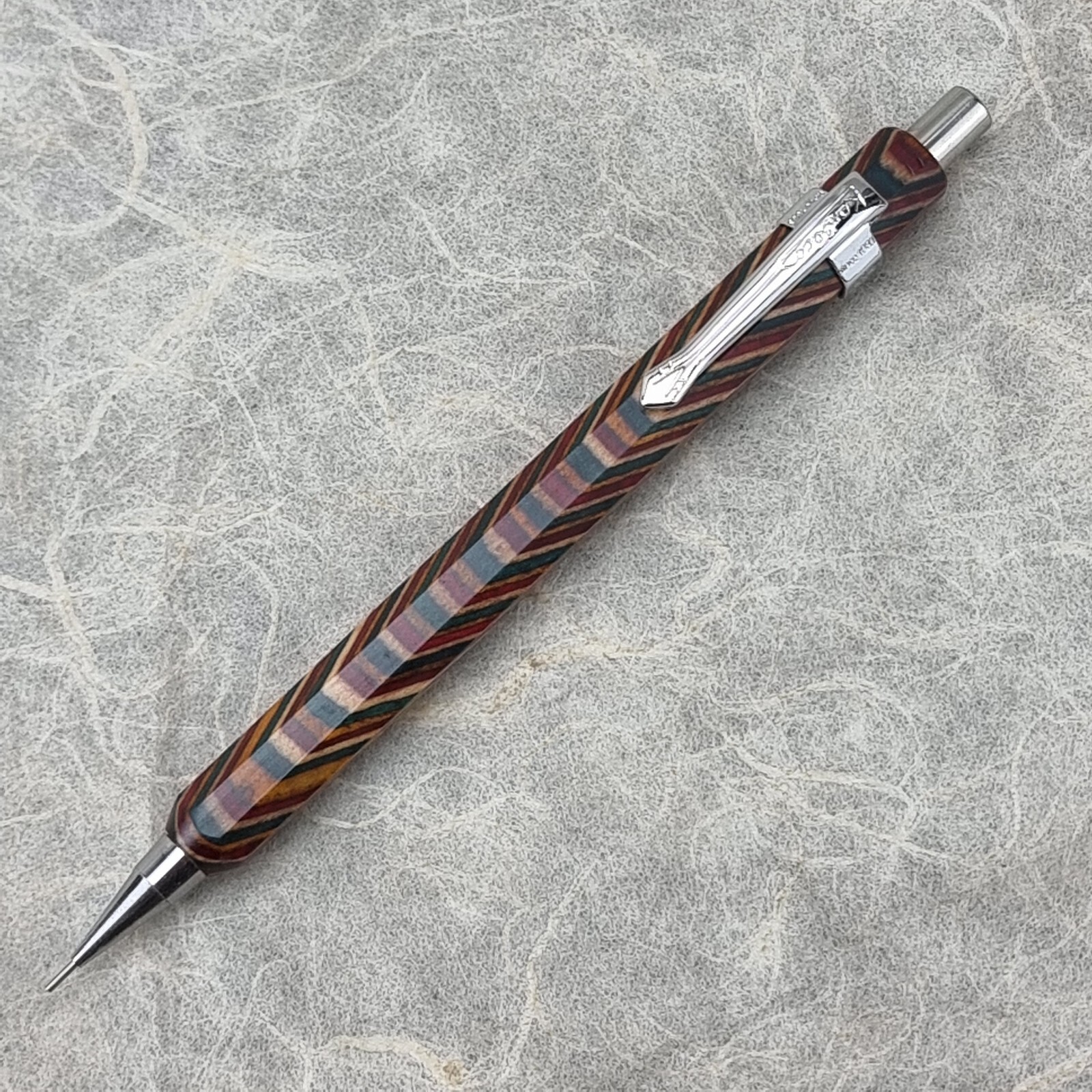 Hand Crafted Pentel P-205(0.5mm) Mechanical Pencil with Octagonal Wood Barrel