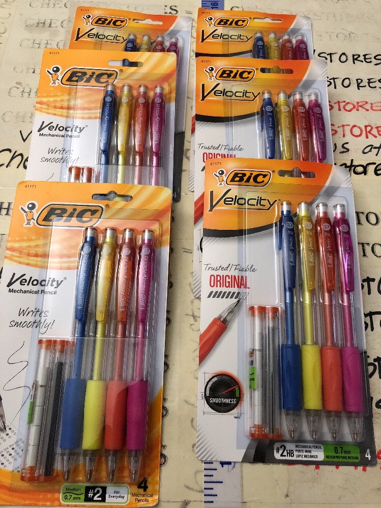 6X BIC Velocity Original Mechanical Pencil, Medium Point (0.7mm), 4-Count