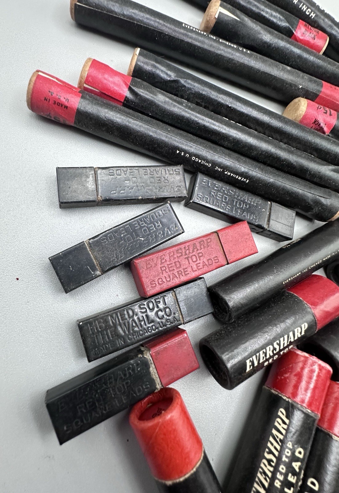 HUGE LOT Vintage Eversharp Lead Red Black Some Metal Cases Old Stock