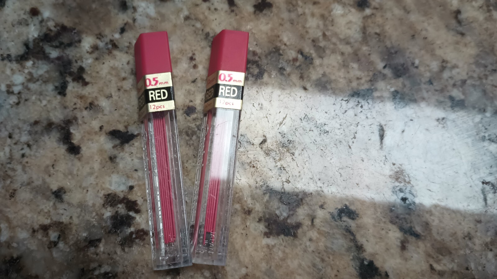 Lot 5 Vintage Spare Lead Pentel Regular0.7mm & Red 0.5mm Refill Mechanical Penci