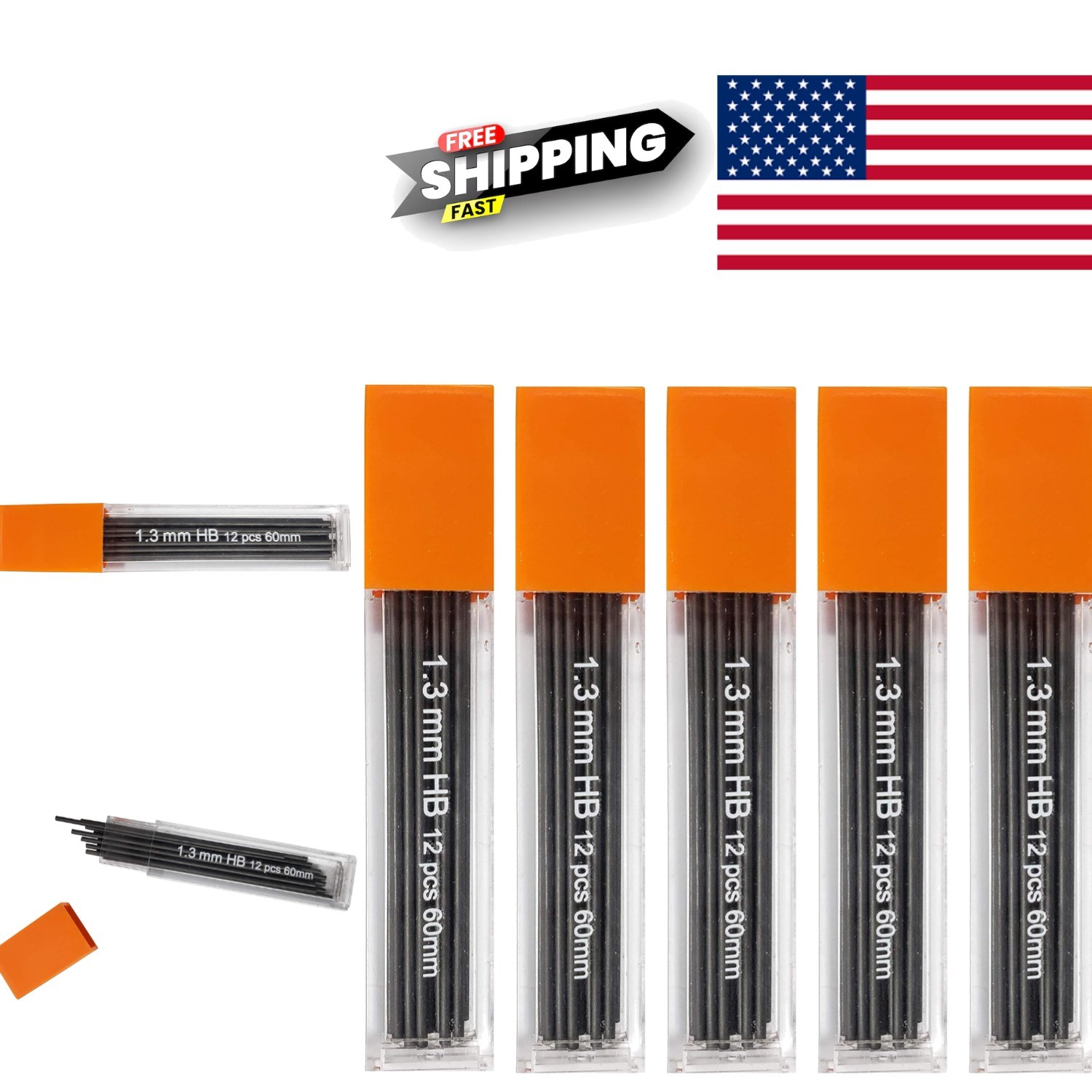 Versatile Mechanical Pencil Lead 1.3 mm HB Refillable Graphite for All Ages