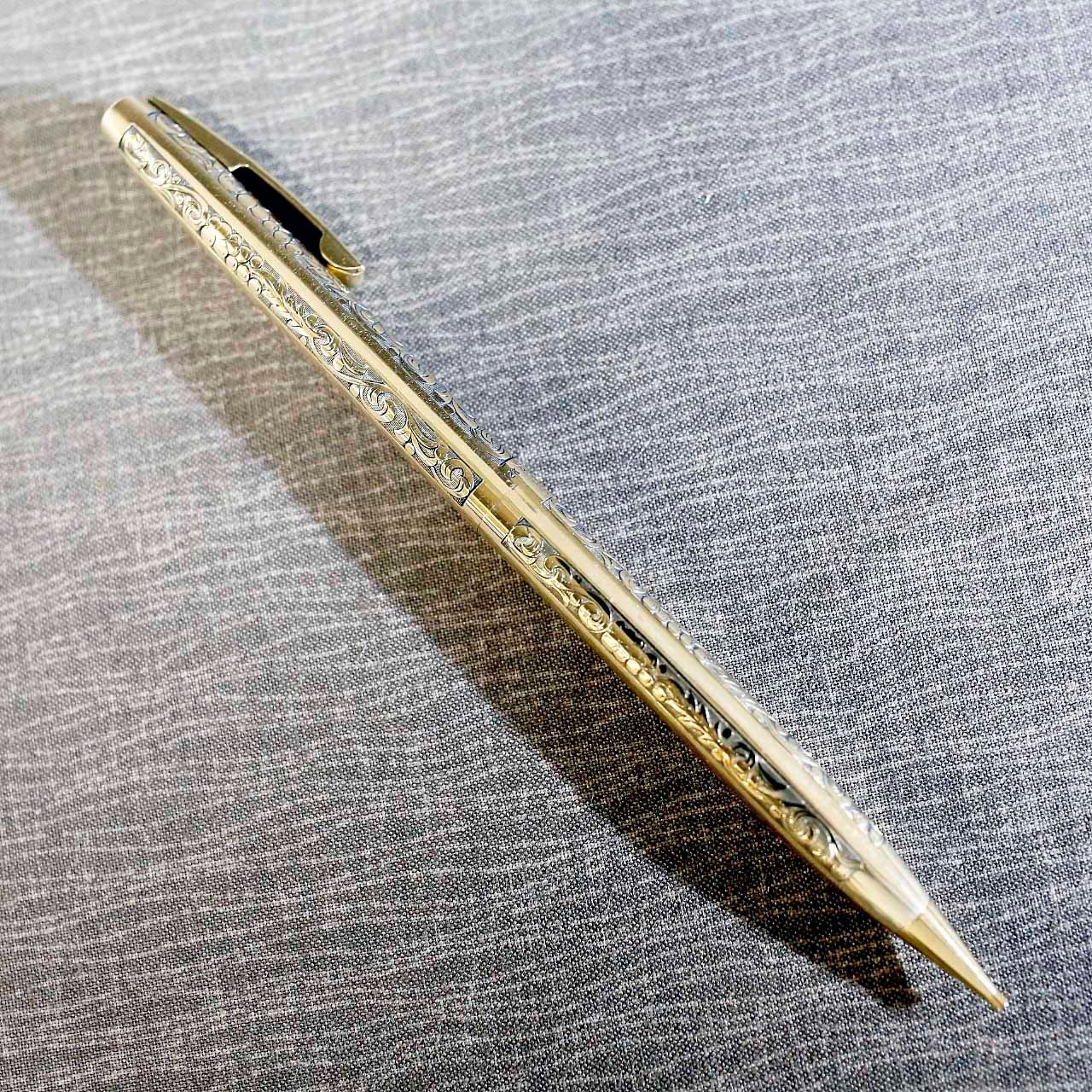 Vintage Sheaffer Mechanical Pencil 12K GF Gold Filled Floral Engraved USA