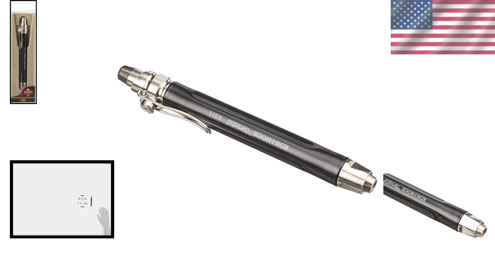 Metal Mechanical Lead Holder with Built-In Sharpener