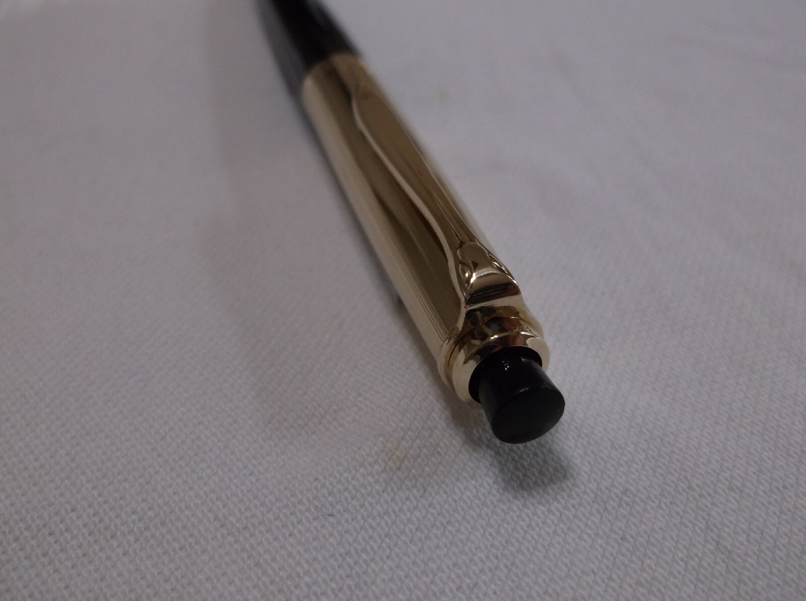 PELIKAN # 550 ROLLED GOLD DOUBLE L / BLACK MECHANICAL PENCIL / 1.18 MM LEAD
