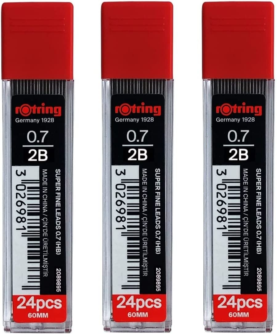 0.7Mm 2B Pencil Lead Refills for Mechanical Pencils, 72 Leads in Total, 3 Tubes