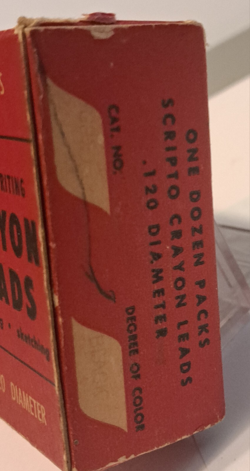 Vintage full Box of Scripto one dozen packs crayon pencil leads .120 dia. G920