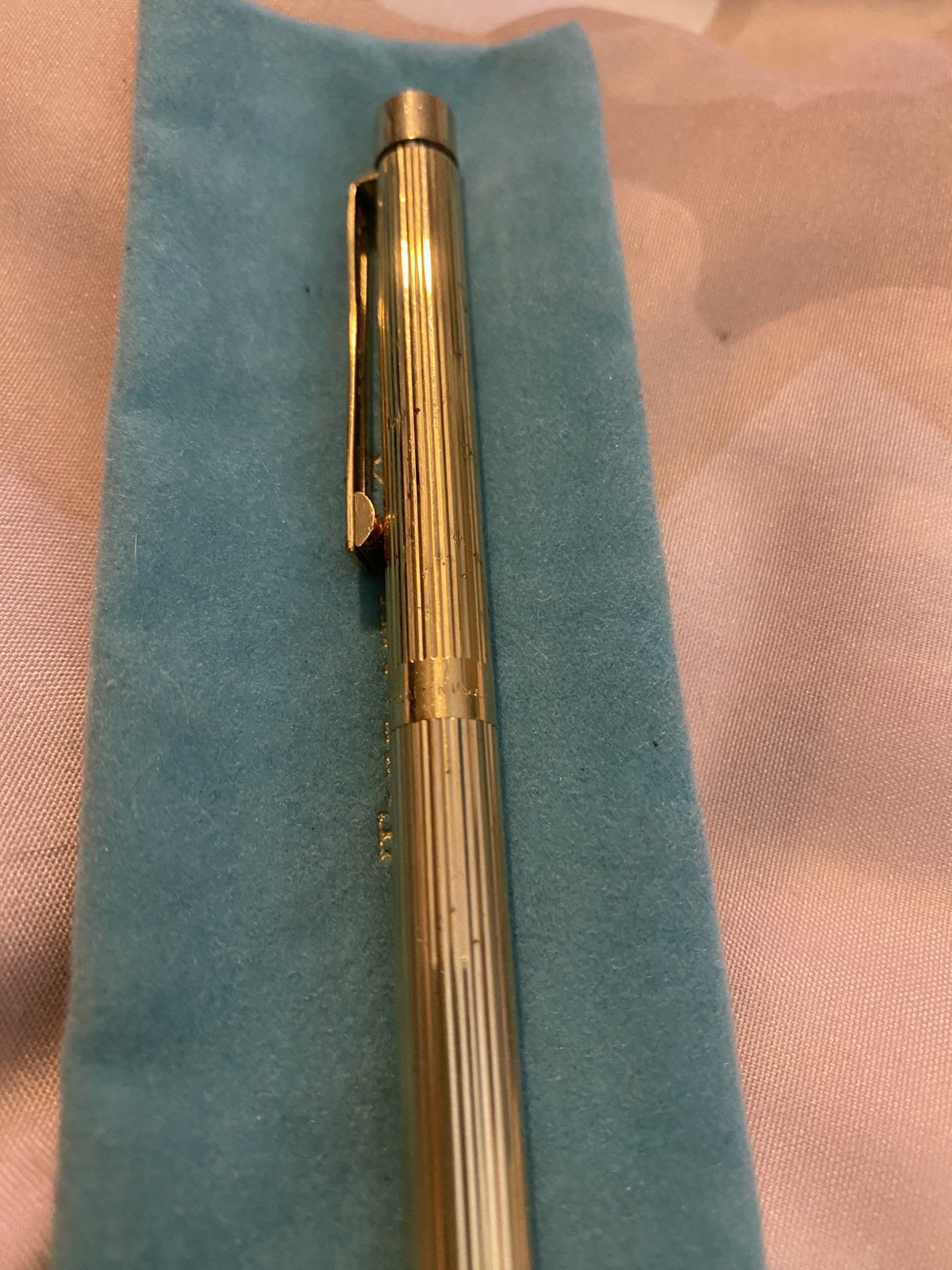 Vintage Sheaffer Gold Electroplated Mechanical Pencil White Dot Clip No Lead