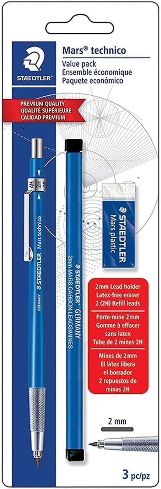 Staedtler Mars Technical Mechanical Pencil Set, 780Sbk,Blue