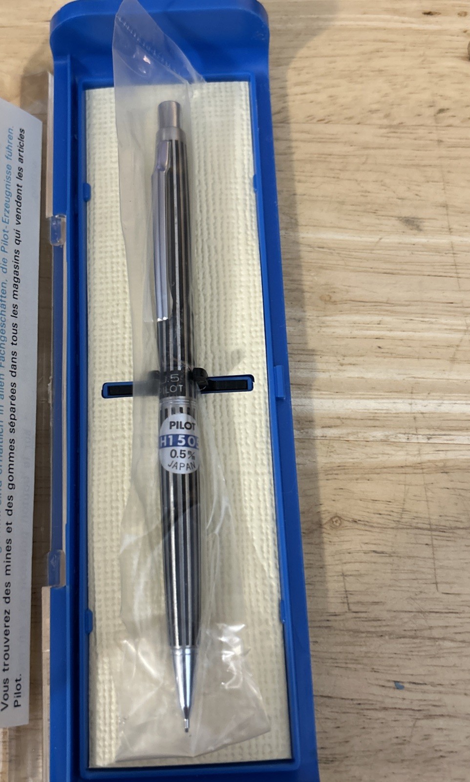 Pilot Etching Black Stripes Clutch Point Mechanical Pencil 0.5 All Metal Y0443