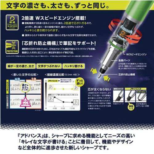 Uni Kuru Toga Advance 0.3mm Mechanical Pen Baby Lavender Purple M35591P.34 JAPAN