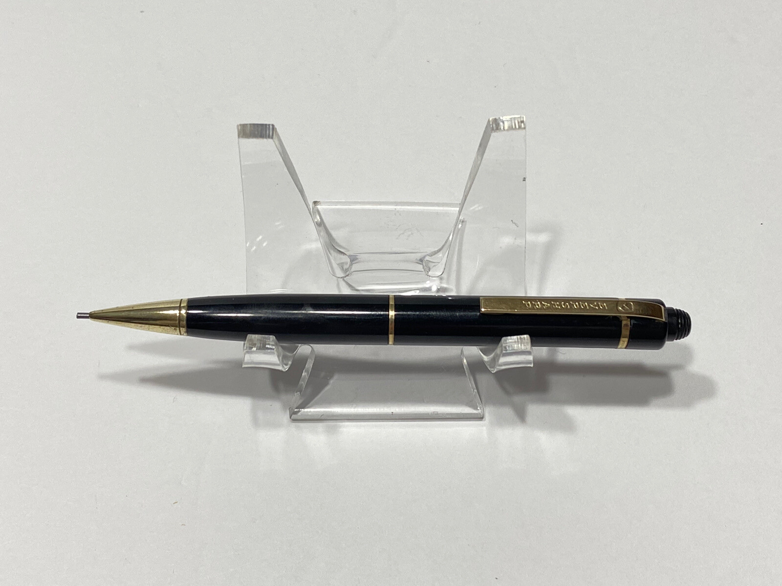 EVERSHARP SKYLINE PAT.BLACK, GOLD FILLED TRIM MECHANICAL PENCIL MADE IN USA