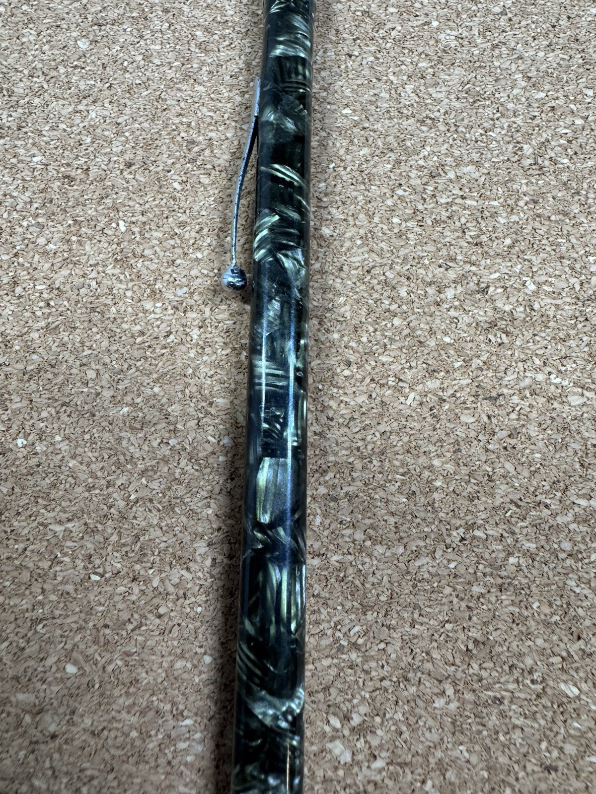 Antique Eversharp 4 Square Green Pattern Celluloid Mechanical Pencil Chrome Trim