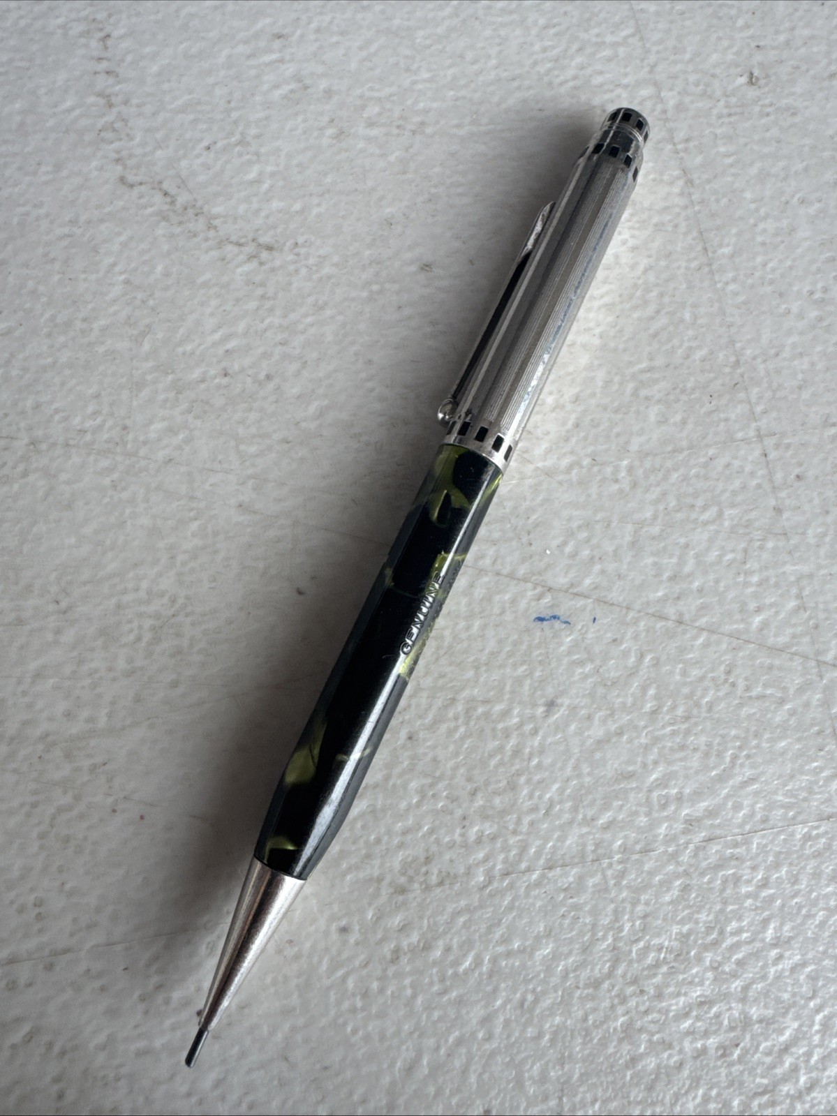 Vintage Genuine Eversharp Repeater Marble Mechanical Pencil Black Green 1.1mmUSA