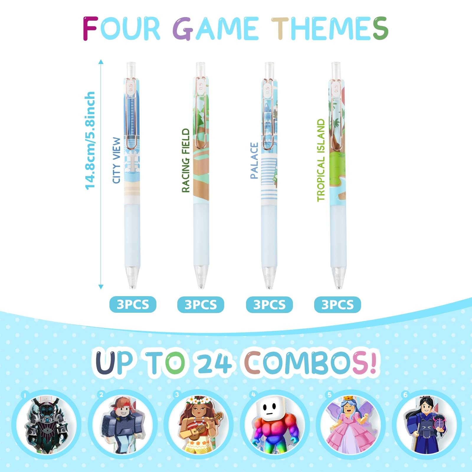 12pcs Mechanical Pencils 0.5mm, Removable Characters btw Scenes, Unique DIY D…