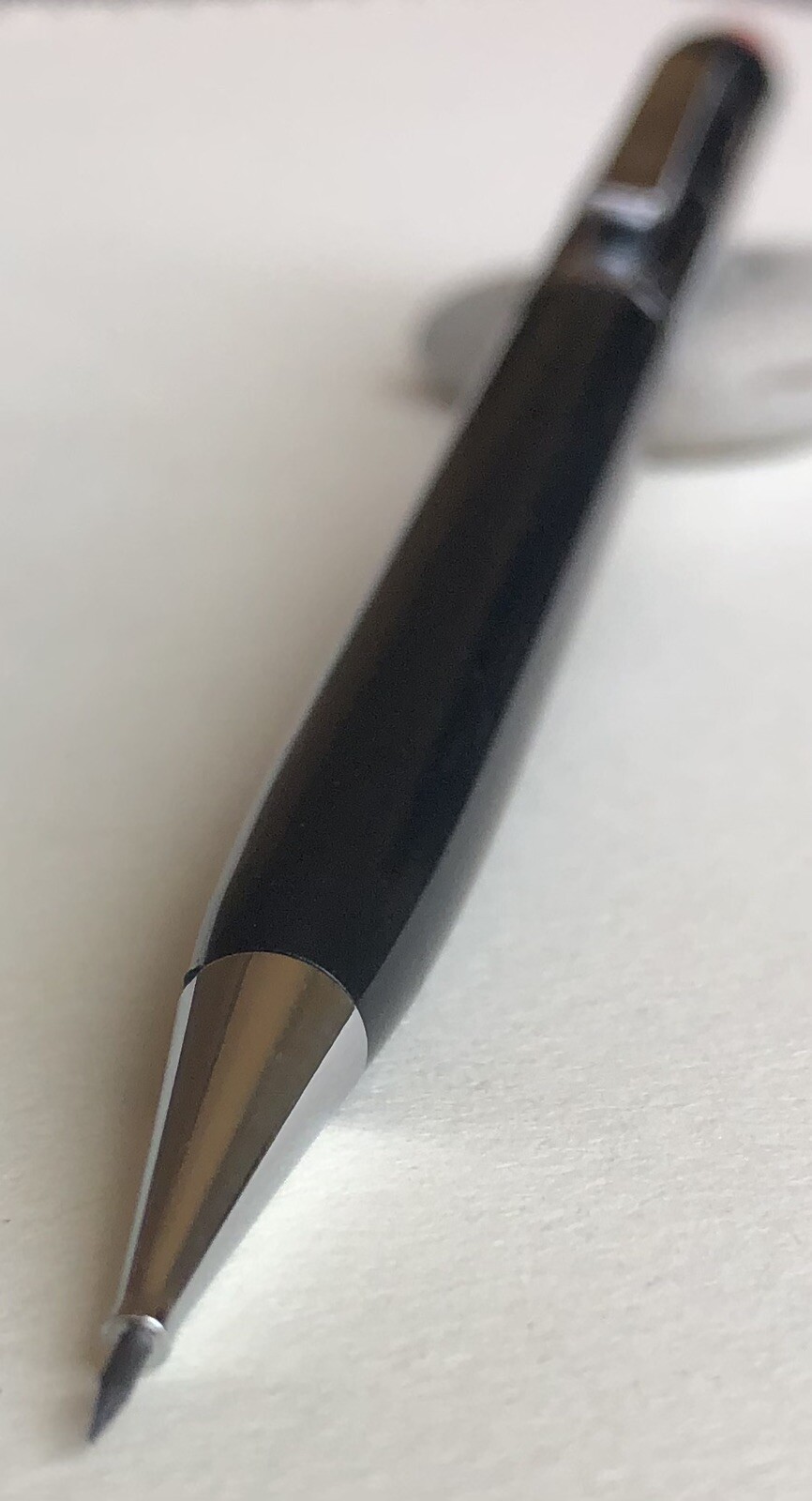Vintage SCRIPTO Mechanical Pencil NOS .9mm Chrome Trim Black Barrel