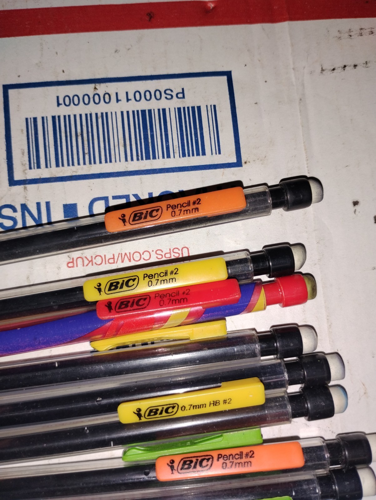 Lot of 16 BIC Mechanical Pencils 0.7mm #2 Assorted Colors