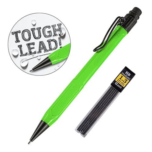 Hi Viz Green Mechanical Pencil Durable 1.3mm Lead Perfect for Tough Environments