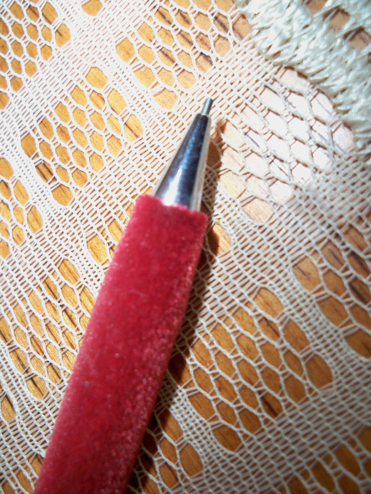 Vintage Soft Touch Twist Style Velvety Fuzzy Burgundy Mechanical Pencil USA
