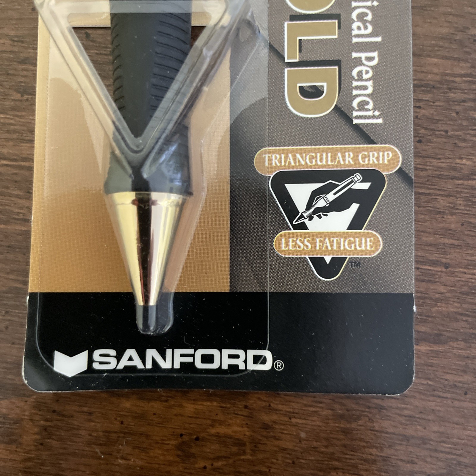 Vintage Sanford PhD Gold Black Mechanical Pencil Barrel 0.5mm, NOS