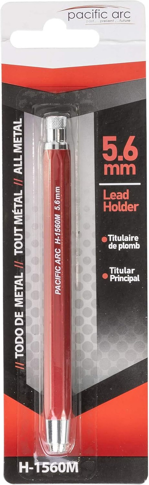 Premium Red Technical Stainless Steel 5.6mm Clutch Lead Holder