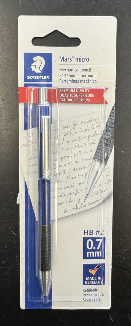 Staedtler-Mars® 775 Micro Mechanical Pencil With Refills, 0.7 mm, Blue Barrel