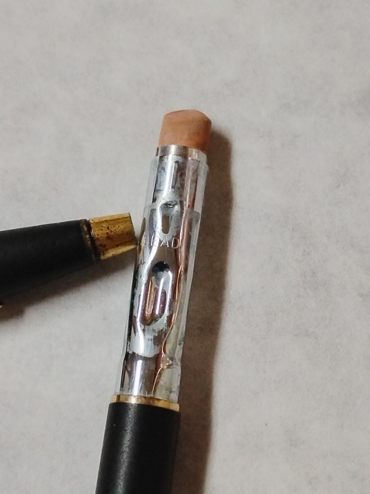 Vintage Cross Classic Century Black Matte Gold Trim Mechanical Pencil #F8