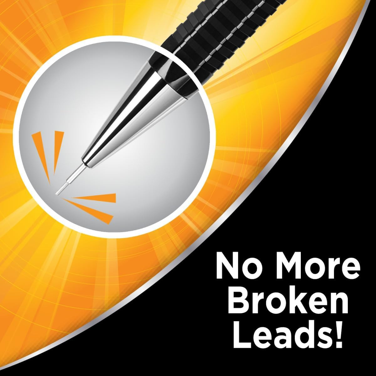 BIC Break Resistant Pro with Shock-Absorption and Twist-Up Eraser, Mechanical Pe