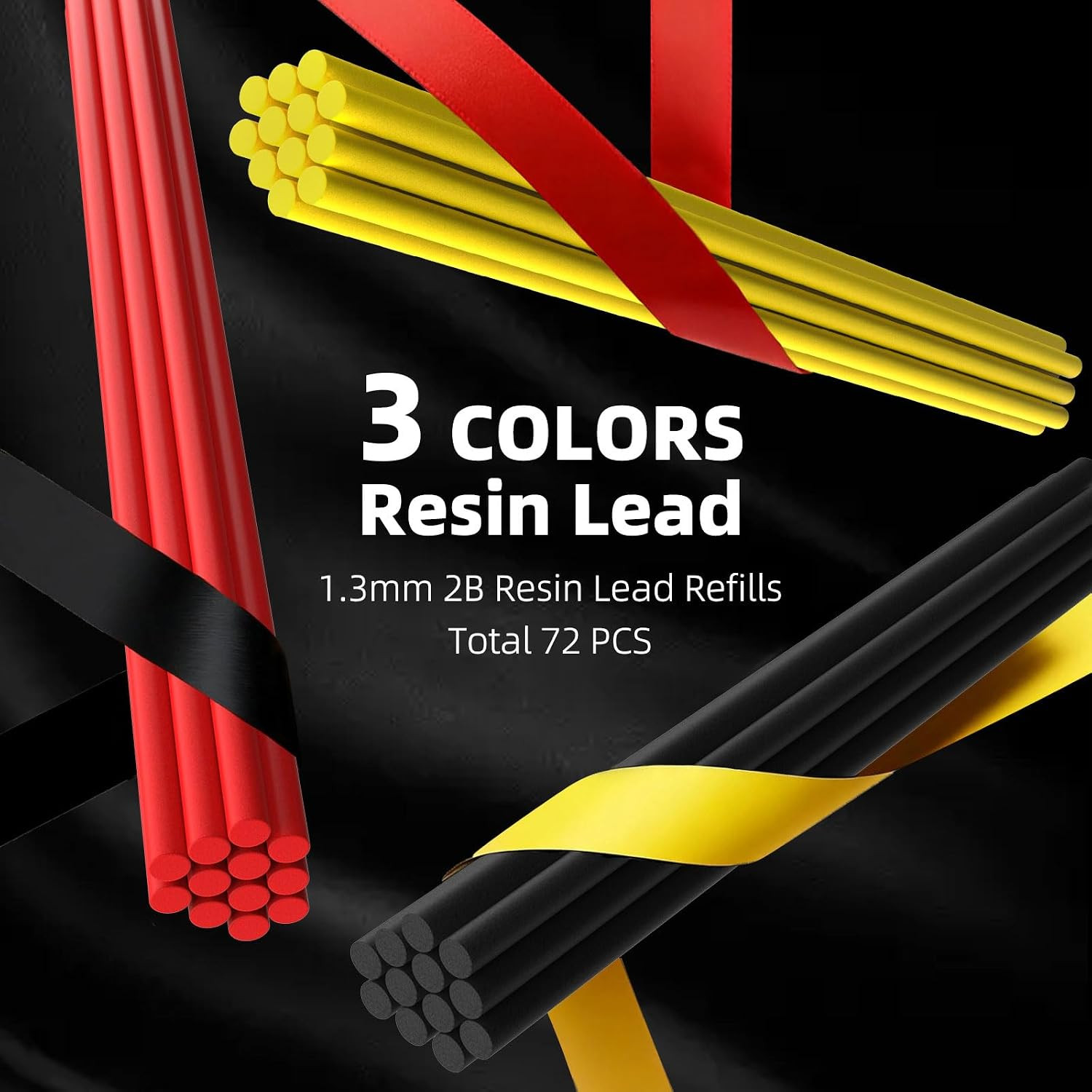 1.3Mm Mechanical Pencil Set, 3 Pack Heavy Duty Metal Mechanical Carpenter Pencil
