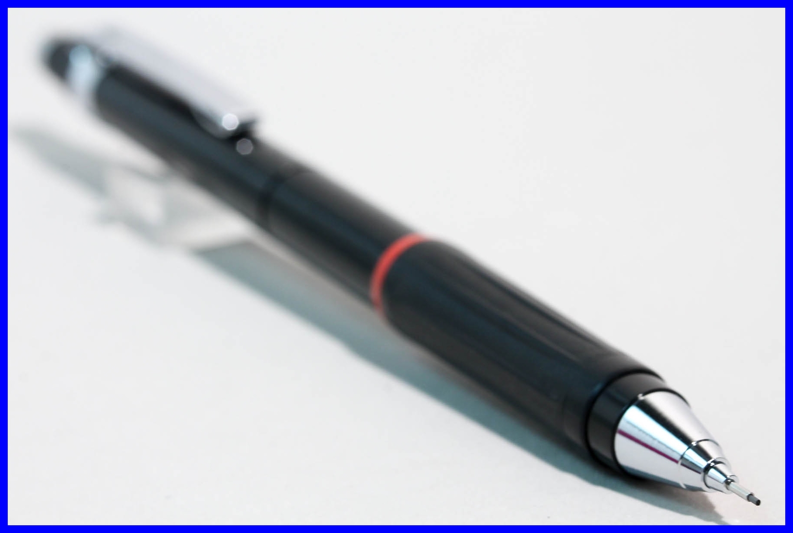 Rotring rapid mechanical pencil 0.5 mm fine lead black & steel w eraser