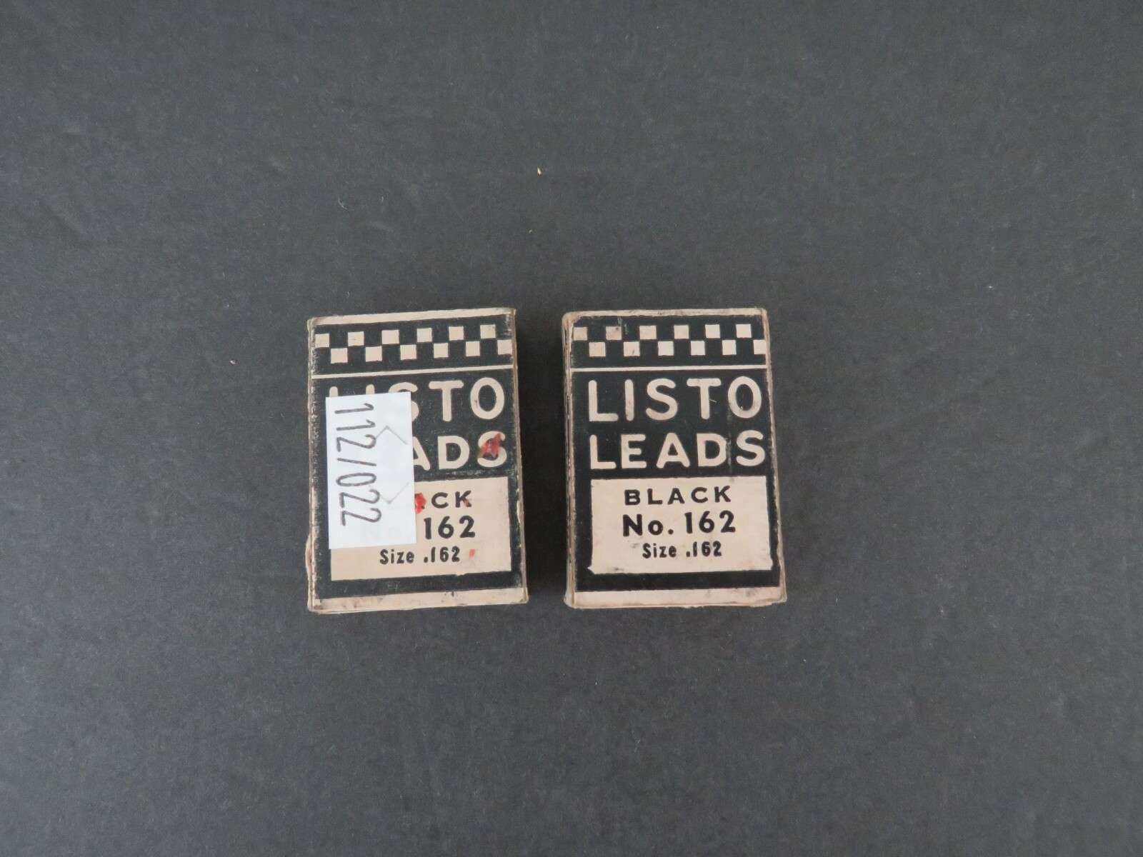 Vintage Listo Leads Black No 162 ~ Marking Pencil Lead ~ Two Boxes
