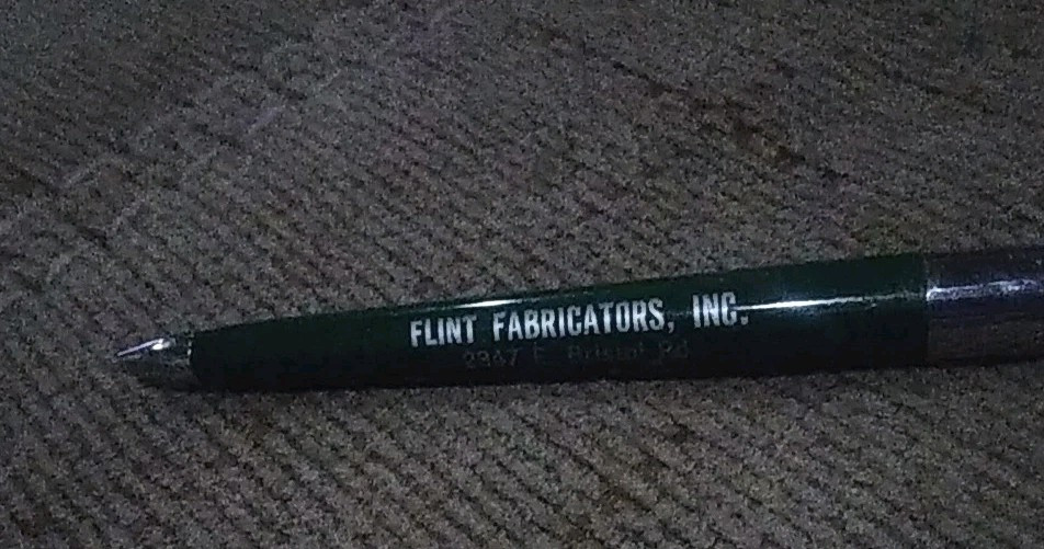 Vintage Mechanical Pencil. Flint Fabrications Inc. Flint Michigan