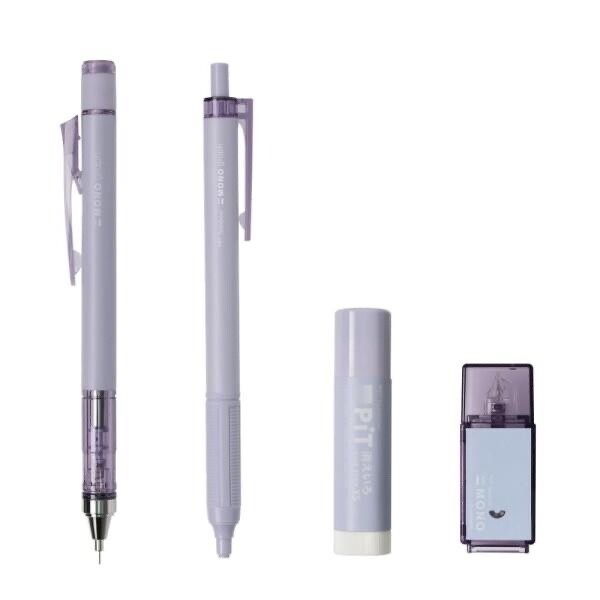 Tombo Pencil Stationery Set MONO-PIT Ash Color 4-Piece Set