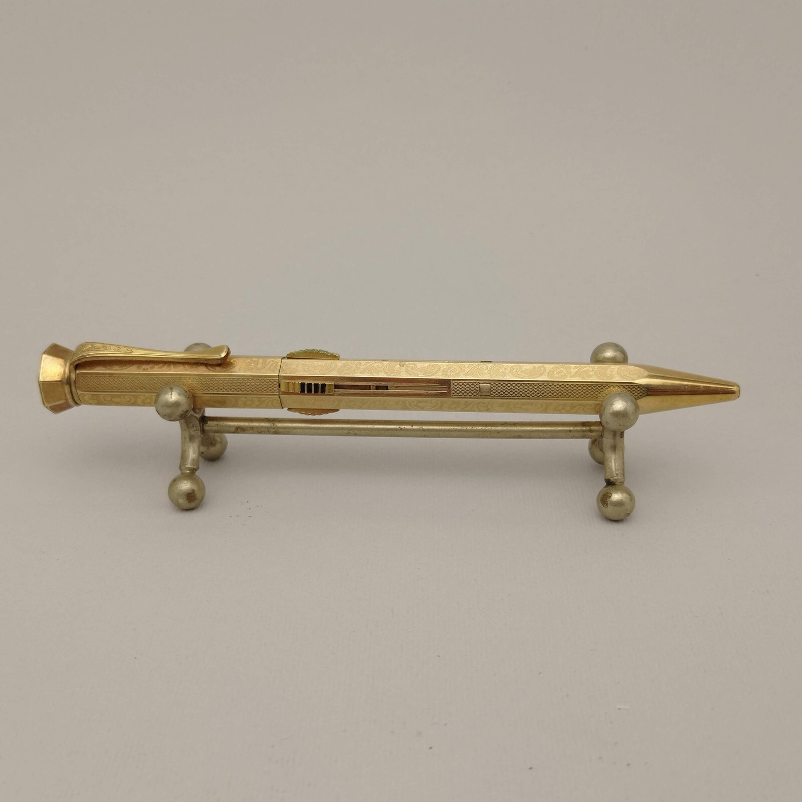 FEND NORMA Patent Gold Plated 4 Color Mechanical Pencil Excellent Unused VTG 30s