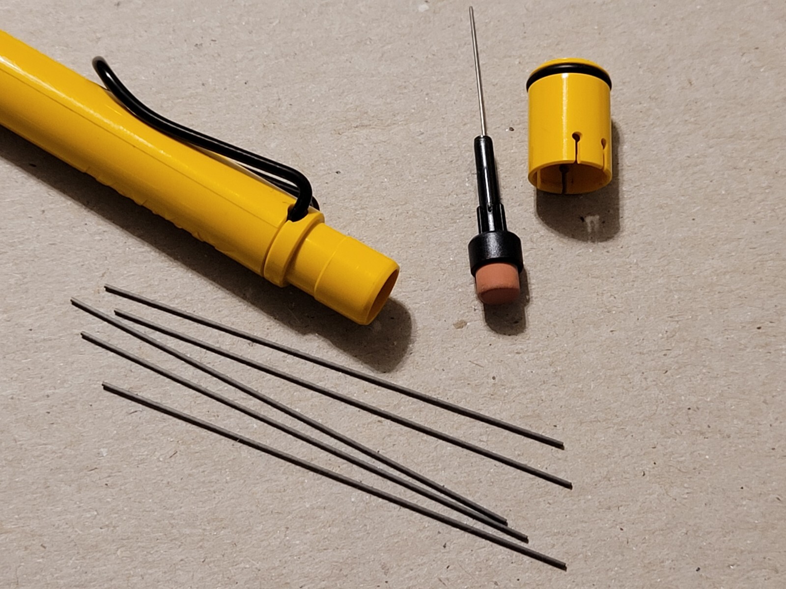Vtg Lamy Safari Push Mechanism Pencil (0.5 mm) in Yellow black clip West Germany