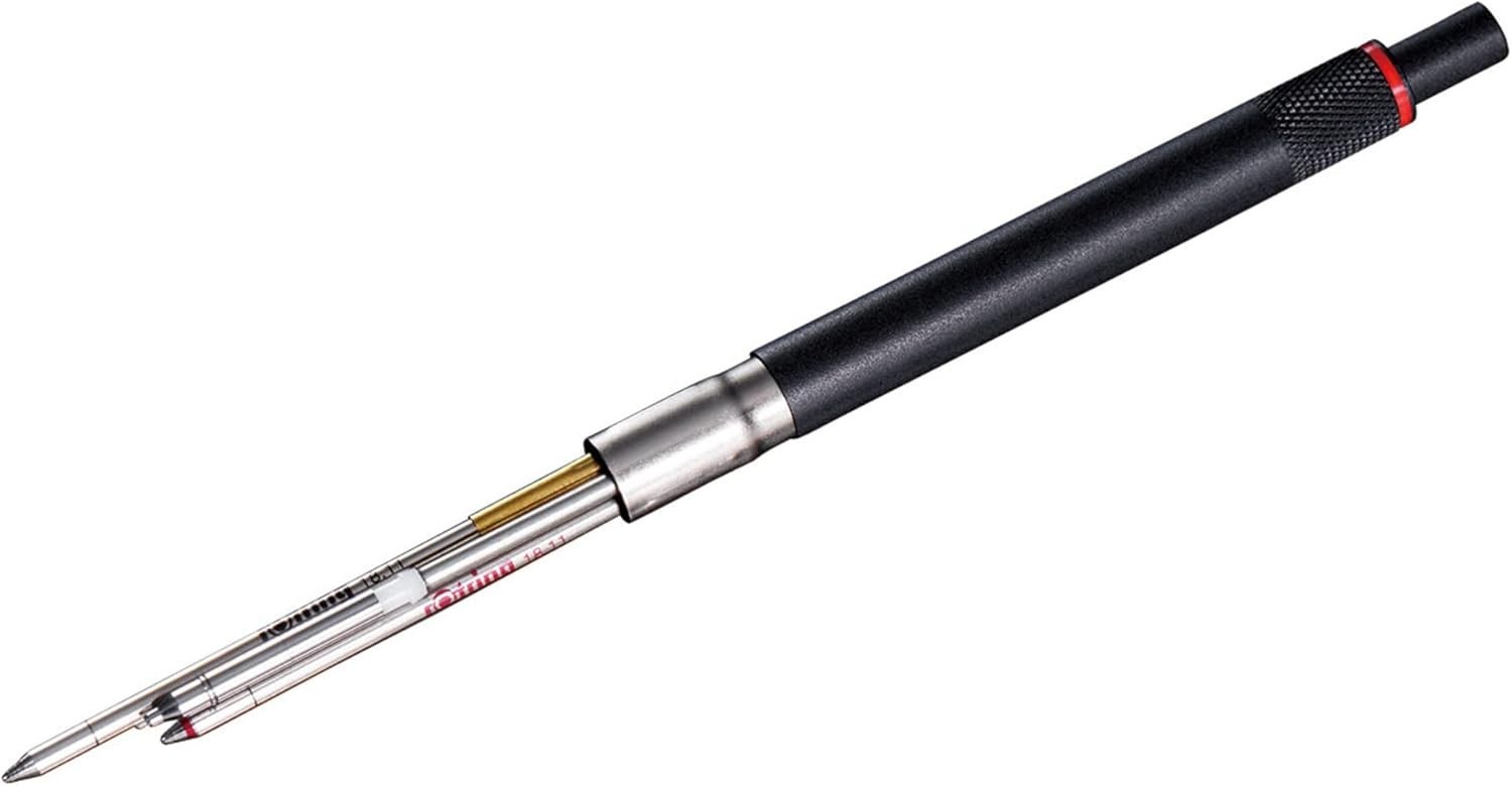 Drafting 3-in-1 Pen Mechanical Pencil Silver Ergonomic Grip 0.5mm